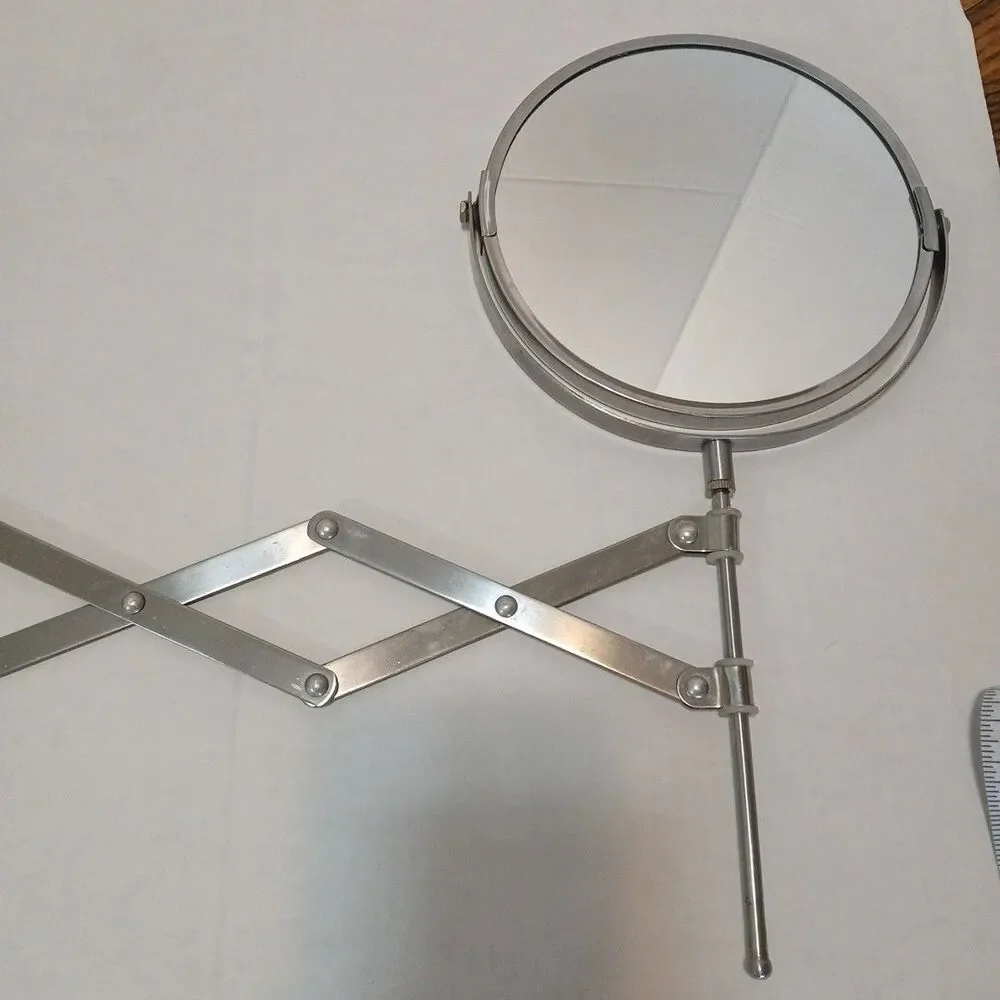 VTG Stainless Steel Accordion Style 2-sided Mirror Expands To 22